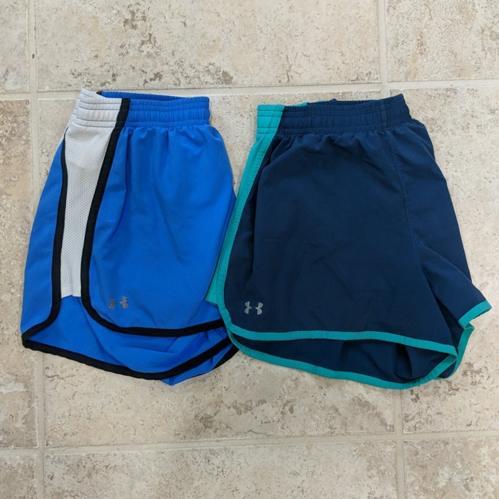 2 Pair Under Armour running shorts.